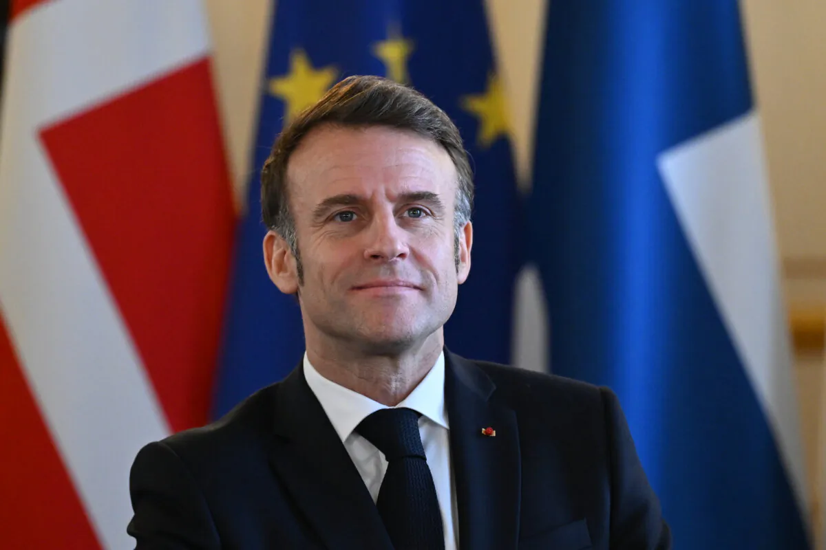 French President Emmanuel Macron at a European leaders' summit in London on March 2, 2025. (Justin Tallis - WPA Pool/Getty Images)