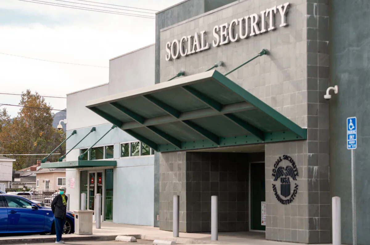 A Social Security Administration building in Burbank, Calif., on Nov. 5, 2020. (Valerie Macon/AFP via Getty Images)