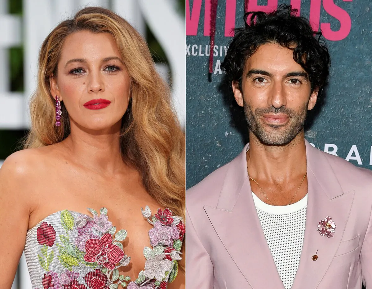 This combination of images shows Blake Lively at the London screening of the film “It Ends With Us” on Aug. 8, 2024 (left), and Justin Baldoni at the world premiere of the film in New York on Aug. 6, 2024. (AP Photo)