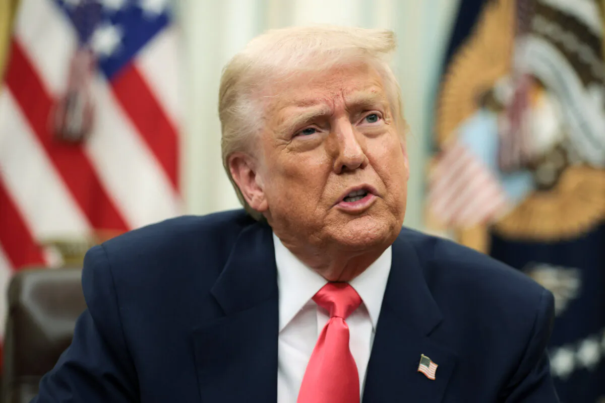 U.S. President Donald Trump speaks as he signs executive orders in the Oval Office of the White House on March 6, 2025 in Washington, D.C. (Photo by Alex Wong/Getty Images)