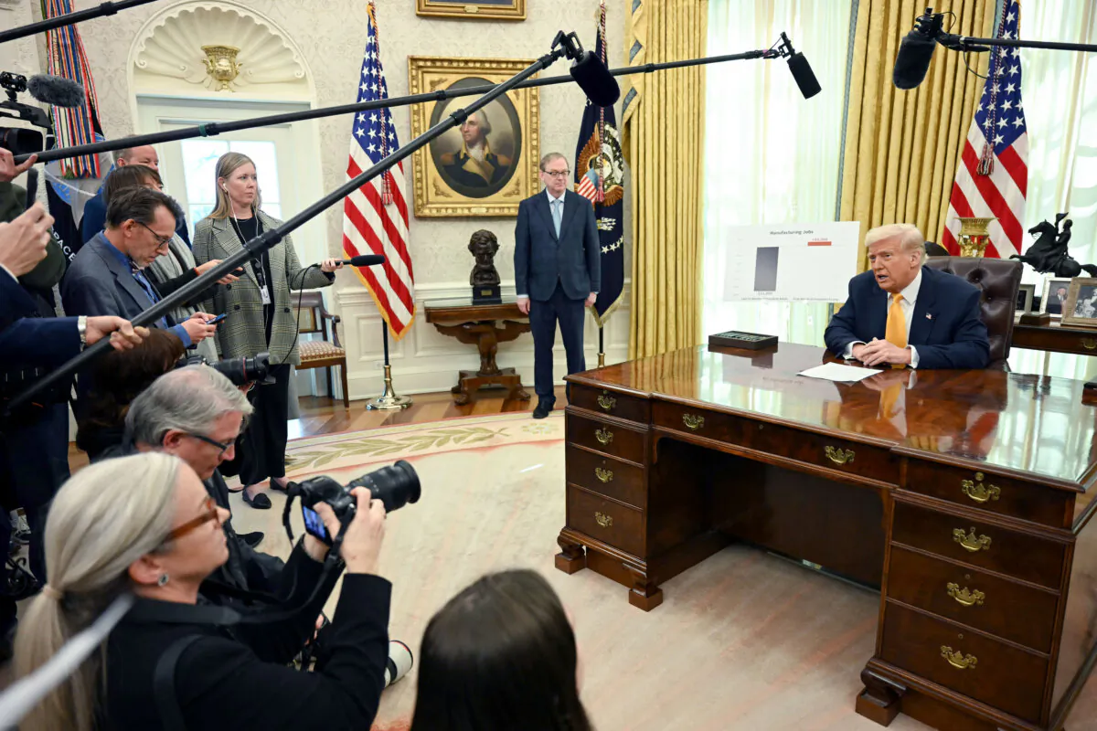 President Donald Trump speaks from the Oval Office of the White House on March 7, 2025. (JIM WATSON/AFP via Getty Images)