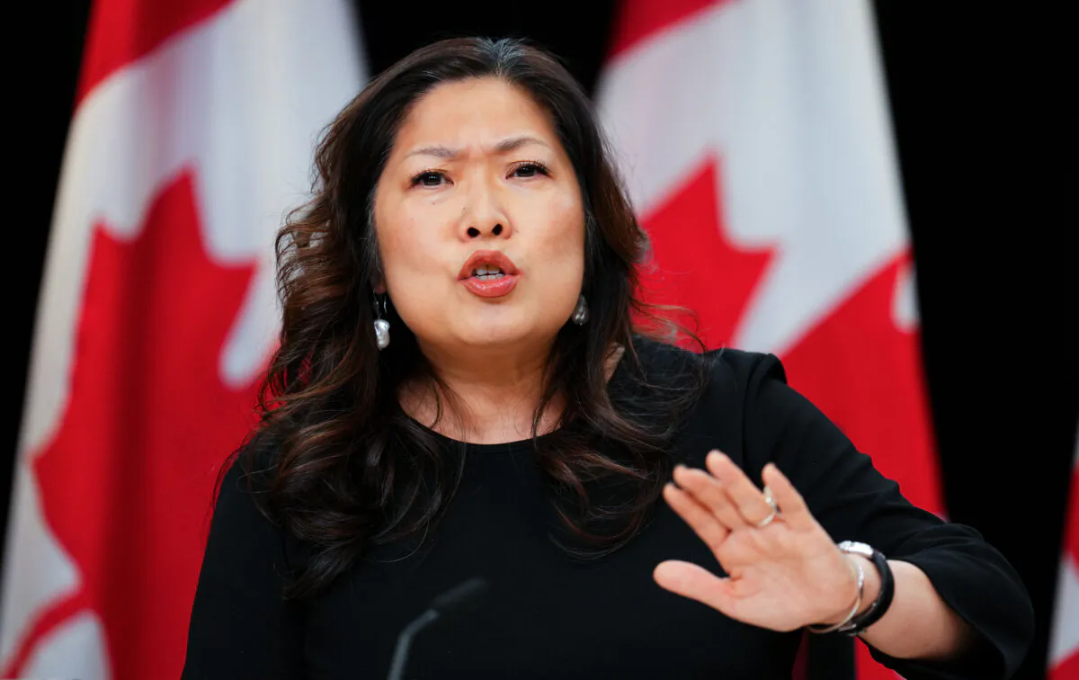 International Trade Minister Mary Ng speaks during a press conference on Parliament Hill in Ottawa on March 7, 2025. (The Canadian Press/Sean Kilpatrick)