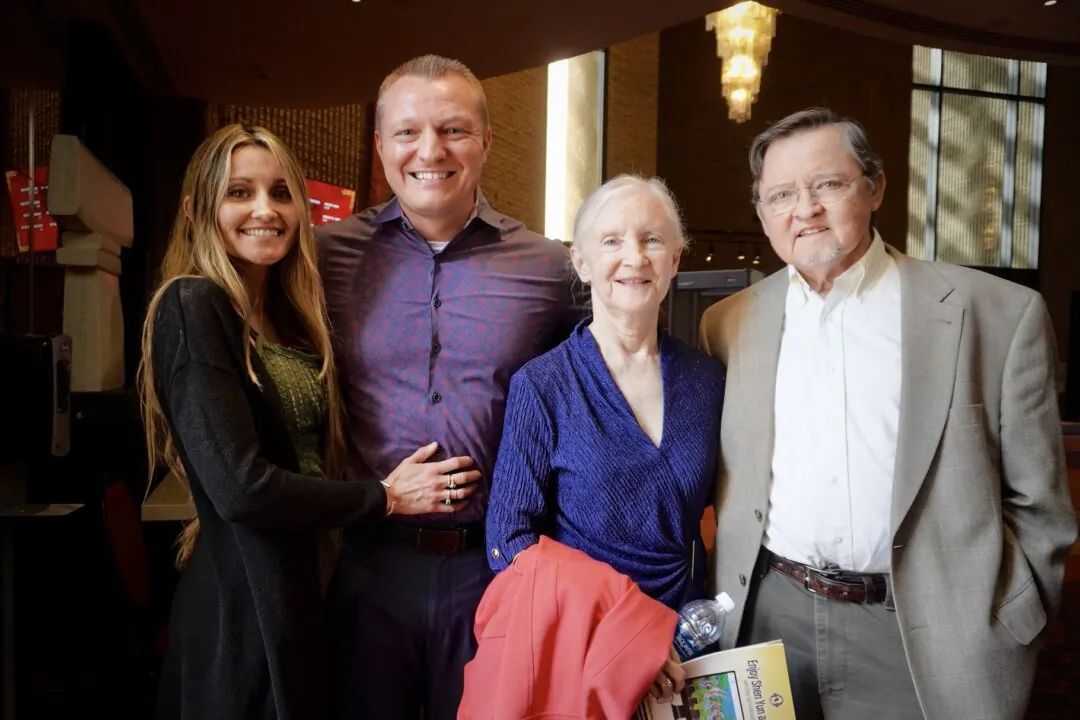 Zachariah Mikutowicz (2nd L) and his family watched Shen Yun Performing Arts at the Symphony Hall in Phoenix, Arizona on March 9, 2025. (Sherry Dong/The Epoch Times)