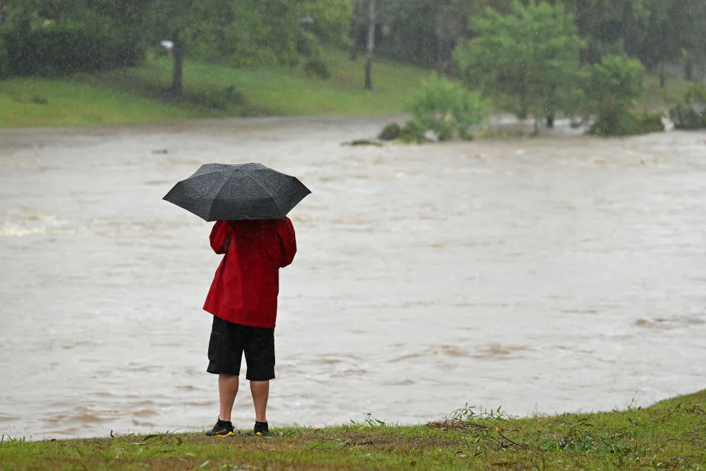 Kedron Brook is flooded in Brisbane, Australia, on March 9, 2025. (Albert Perez/Getty Images)