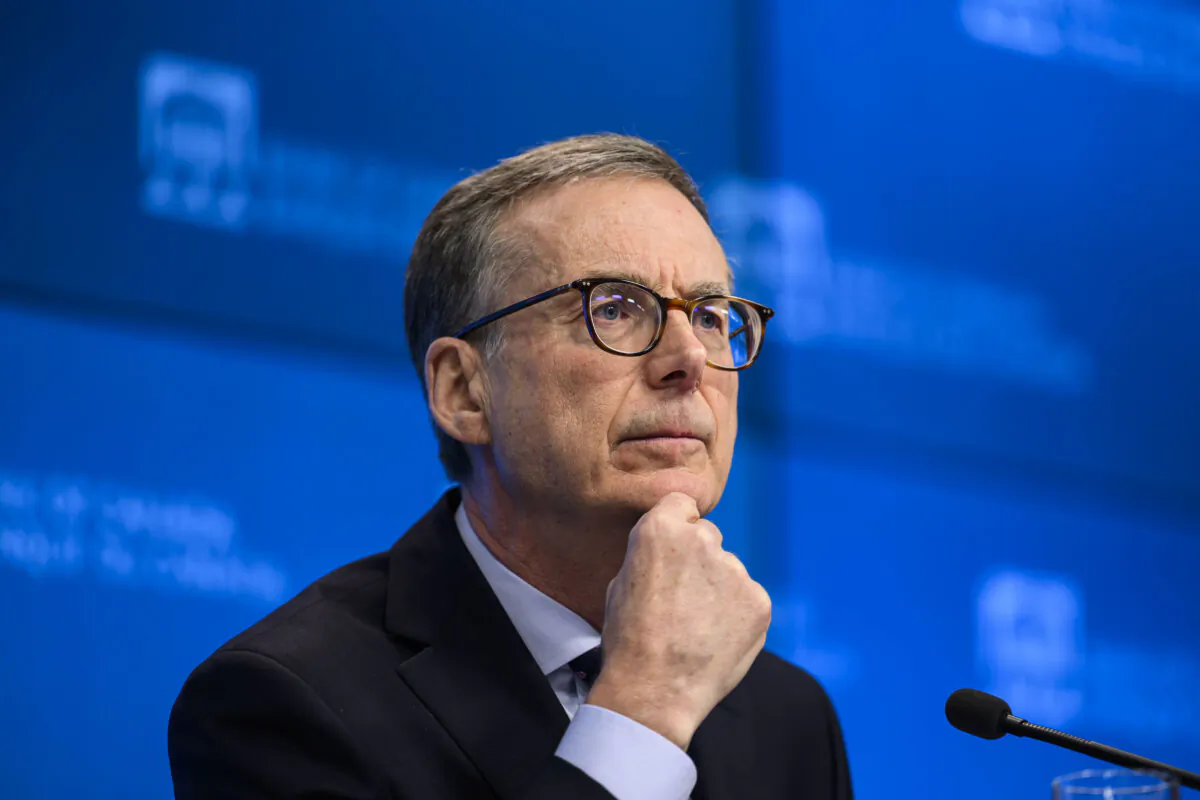 Governor of the Bank of Canada Tiff Macklem participates in a news conference on the bank's interest rate announcement and release of the Monetary Policy Report, in Ottawa, on Jan. 29, 2025. (The Canadian Press/Justin Tang)