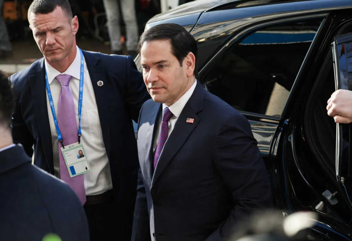U.S. Secretary of State Marco Rubio arrives at the 61st Munich Security Conference in Munich on Feb. 15, 2025. (Sean Gallup/Getty Images)