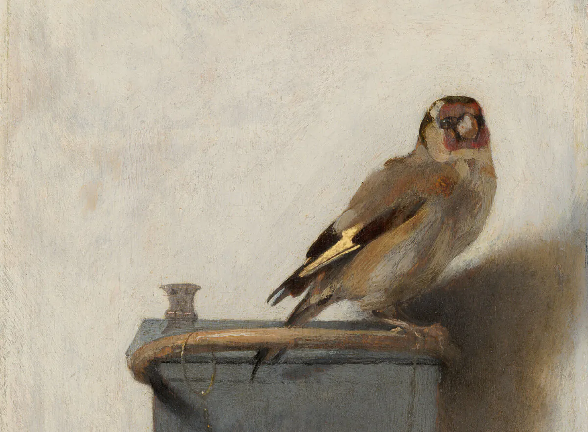 A detail of "The Goldfinch," 1654, by Carel Fabritius. Mauritshuis, The Hague, Netherlands. (Public Domain)