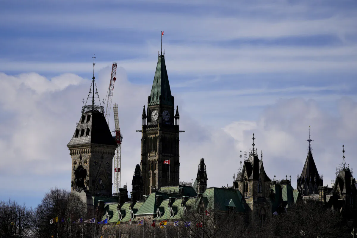 The Peace Tower on Parliament Hill in Ottawa on March 9, 2025. (The Canadian Press/Justin Tang)
