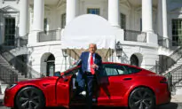 Trump Speaks on Ukraine, Tariffs While Browsing Teslas