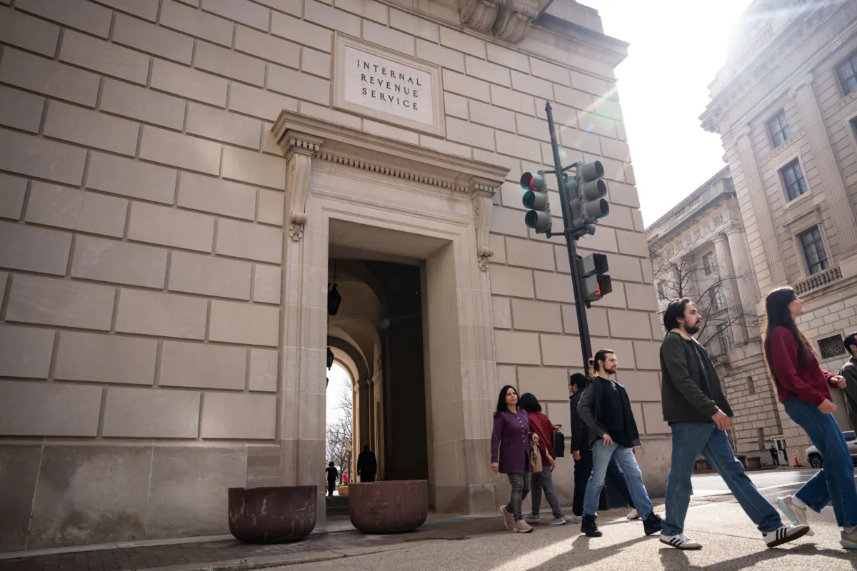 The IRS building in Washington on March 10, 2025. (Madalina Vasiliu/The Epoch Times)