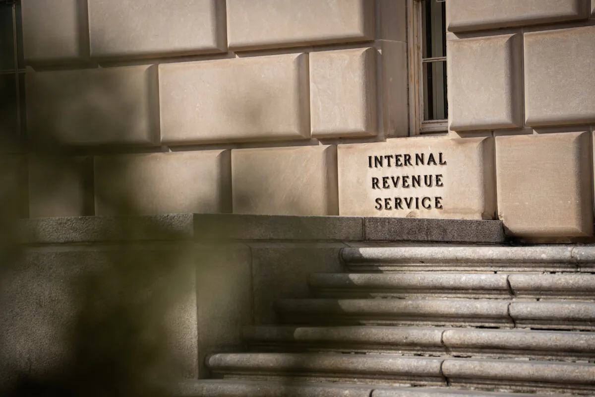 The IRS building in Washington on March 10, 2025. (Madalina Vasiliu/The Epoch Times)