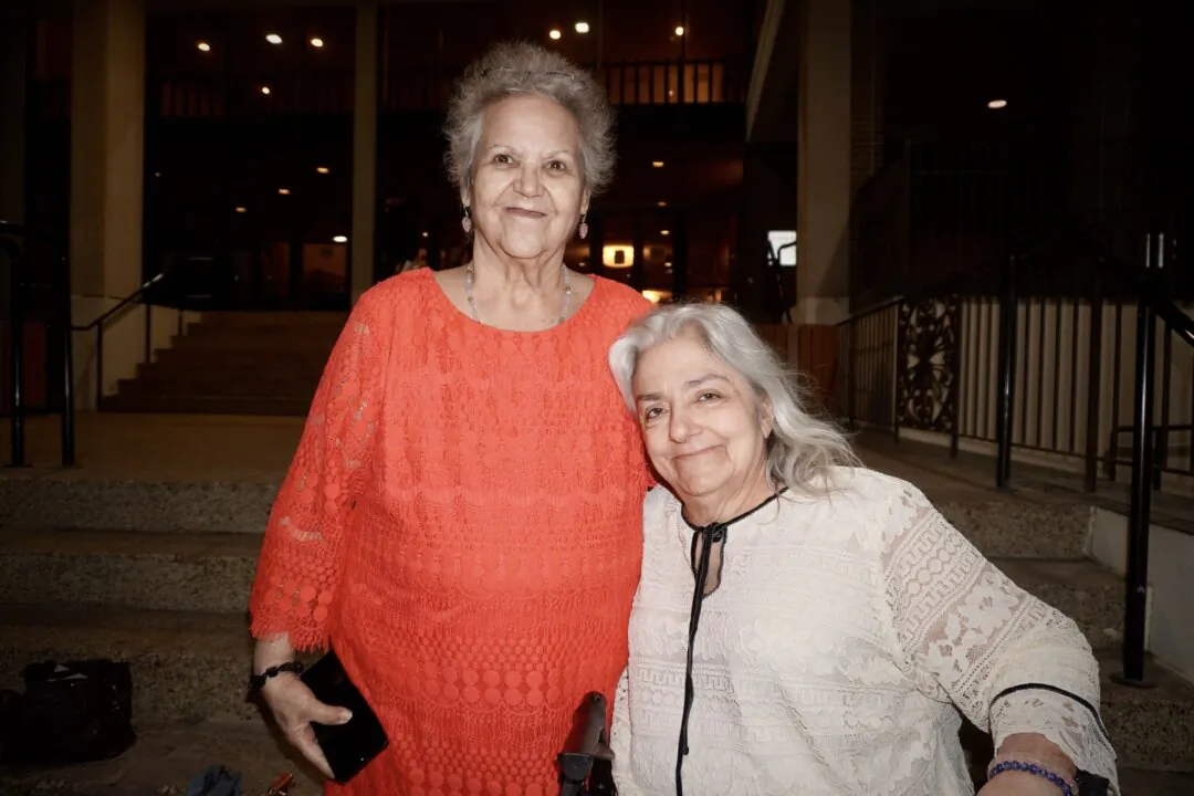 Beth Zimmerman (L) and Elizabeth Perrone enjoyed Shen Yun Performing Arts at the Johnny Mercer Theatre at Savannah Civic Center on March 12, 2025. (Sherry Dong/The Epoch Times)