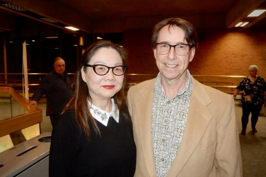 Rebecca Kohler and Timothy Wilson at the Shen Yun Performing Arts performance at The Oncenter Crouse Hinds Theater on March 12, 2025. (Wei Yong/The Epoch Times)