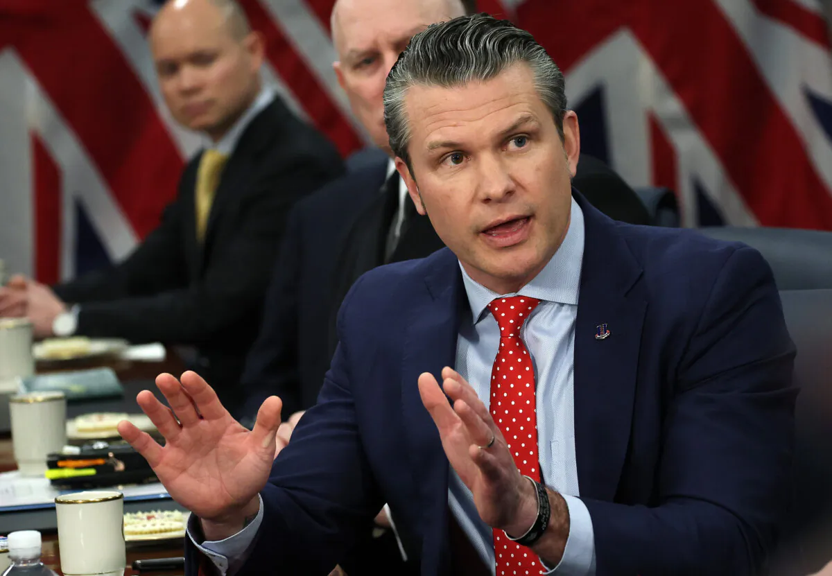 Defense Secretary Pete Hegseth in Arlington, Va., on March 6, 2025. (Win McNamee/Getty Images)
