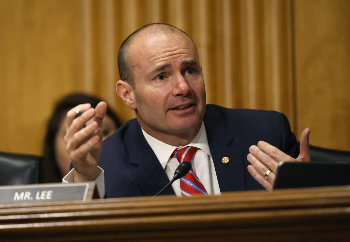 Sen. Mike Lee (R-Utah) in Washington on Jan. 15, 2025. (Kevin Dietsch/Getty Images)