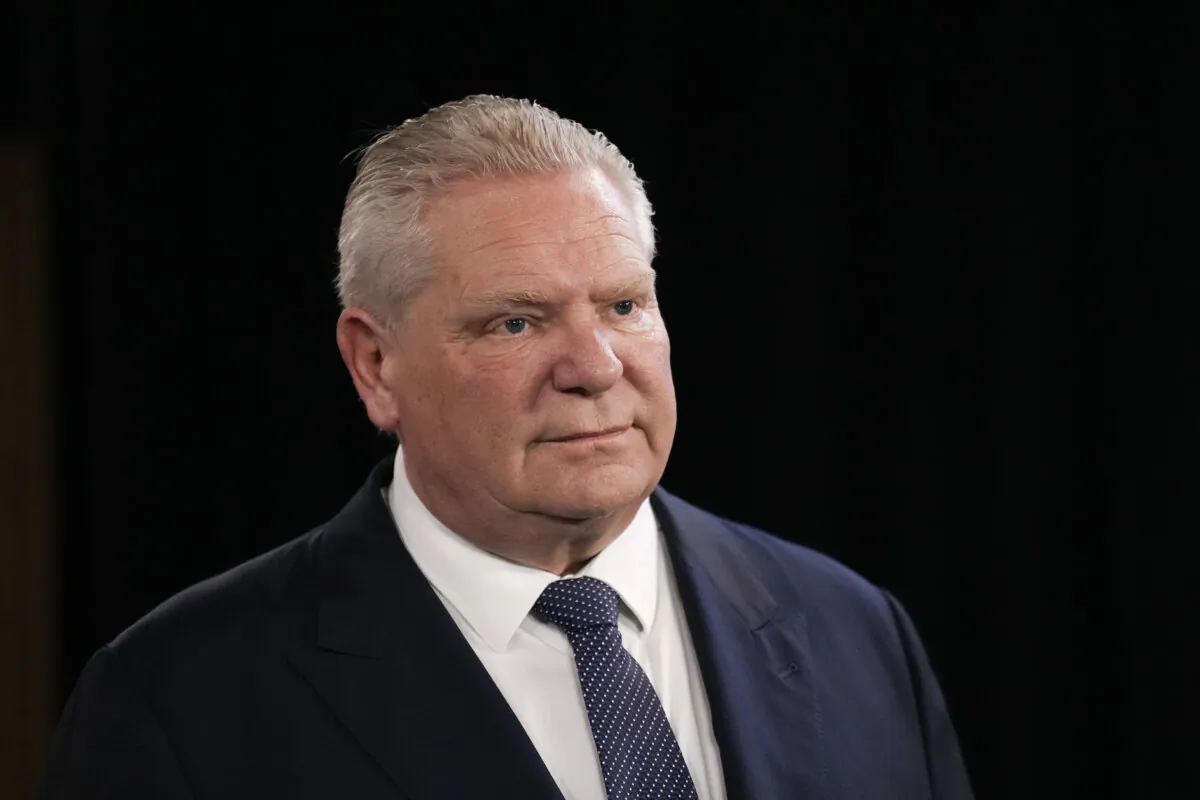 Ontario Premier Doug Ford speaks to the media at the Queens Park Legislature in Toronto, on March 10, 2025. (The Canadian Press/Chris Young)