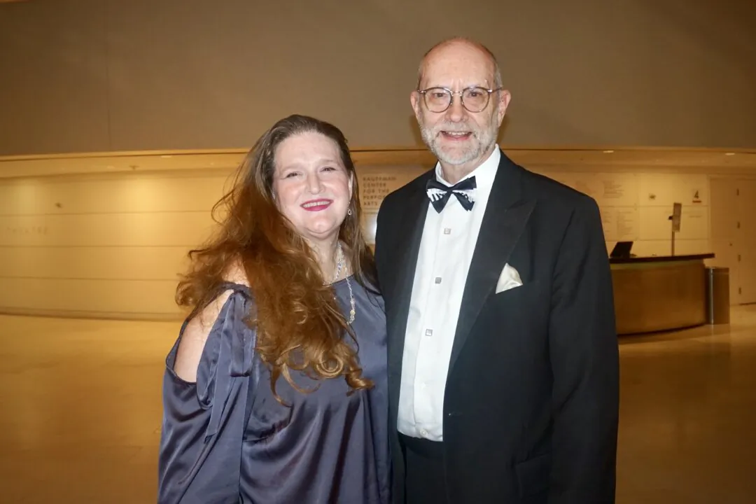Pamela Skarda and Steven Sanders enjoyed Shen Yun's evening performance at the Kauffman Center for the Performing Arts on March 13, 2025. (Yeawen Hung/The Epoch Times)