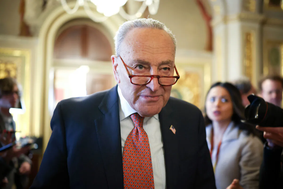 Senate Minority Leader Chuck Schumer (D-N.Y.) in Washington on March 13, 2025. (Kayla Bartkowski/Getty Images)