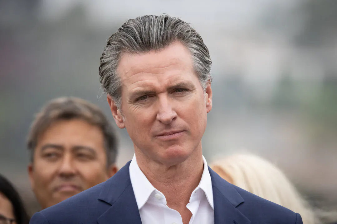 California Gov. Gavin Newsom speaks in Los Angeles on Sep. 25, 2024. (John Fredricks/The Epoch Times)