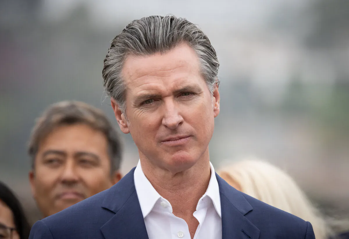 California Gov. Gavin Newsom speaks in Los Angeles on Sep. 25, 2024. (John Fredricks/The Epoch Times)