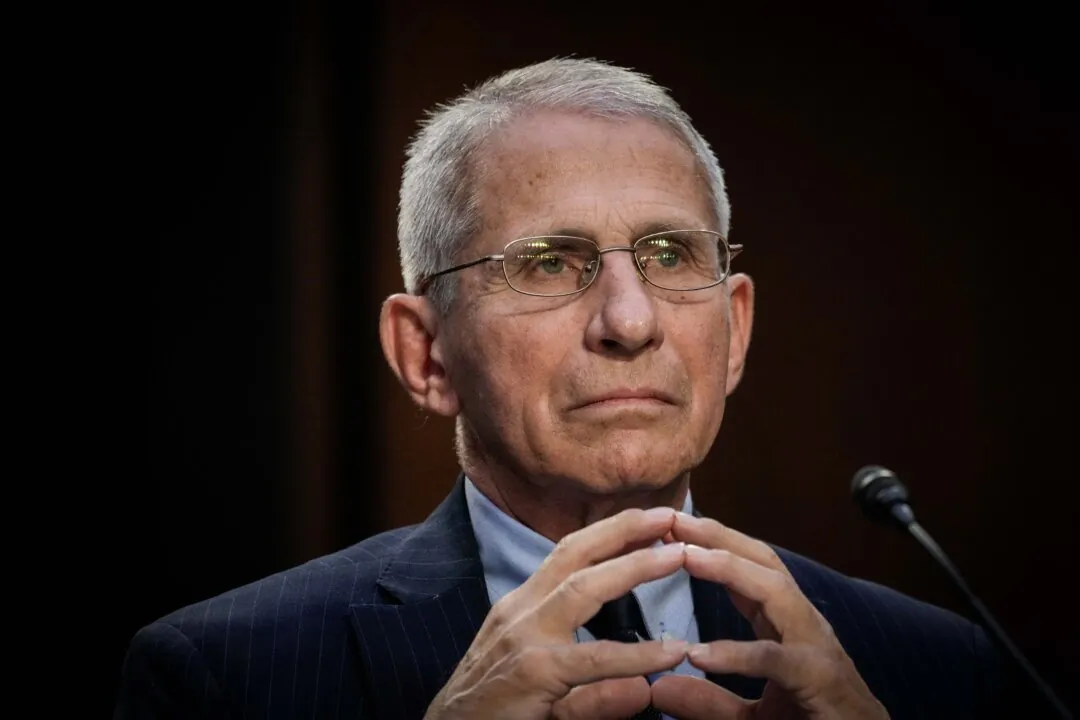 Dr. Anthony Fauci testifies during a Senate hearing in Washington on Sept. 14, 2022. (Drew Angerer/Getty Images)