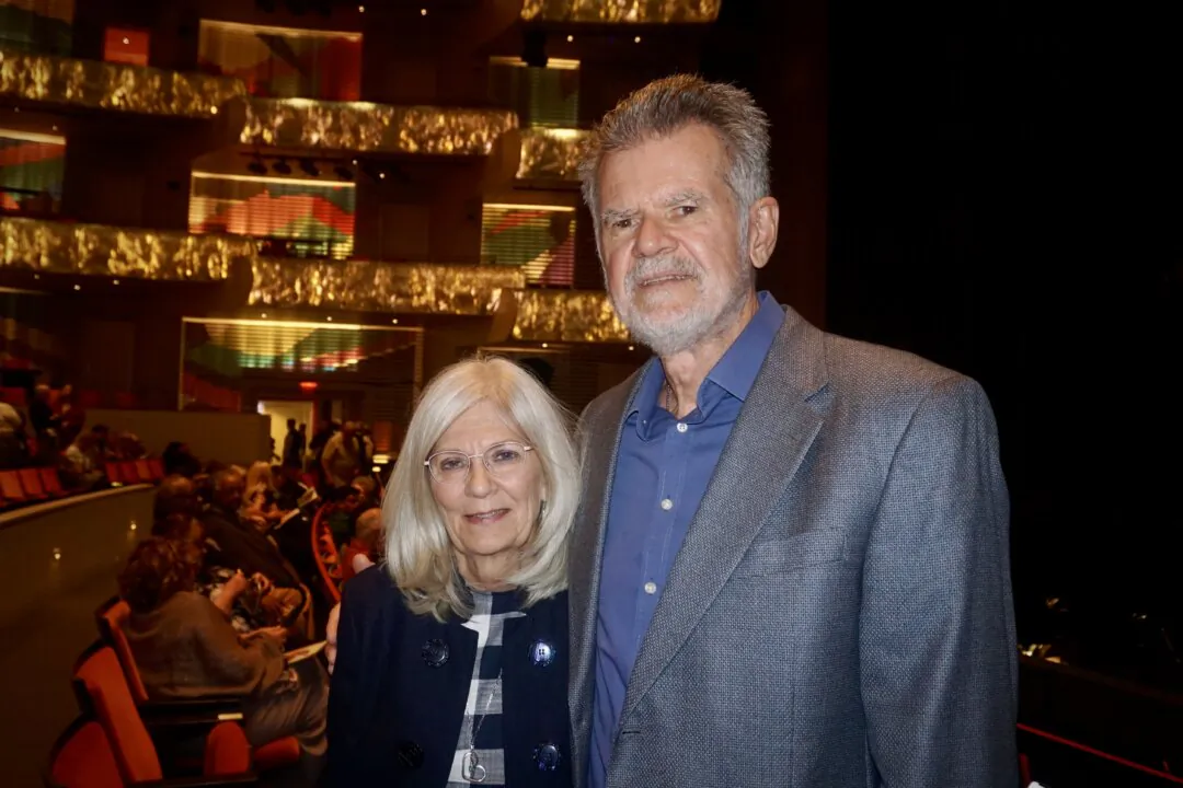 Deb and Guy Highfill enjoyed Shen Yun's evening performance at the Kauffman Center for the Performing Arts on March 13, 2025. (Yeawen Hung/The Epoch Times)
