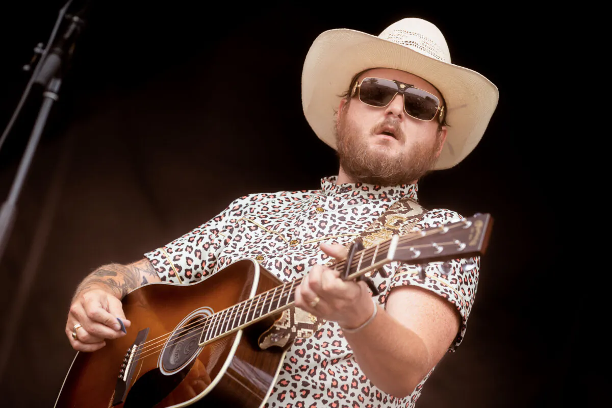 Paul Cauthen performs at the Hinterland Music Festival in St. Charles, Iowa, on Aug. 7, 2021. (Rich Fury/Getty Images)