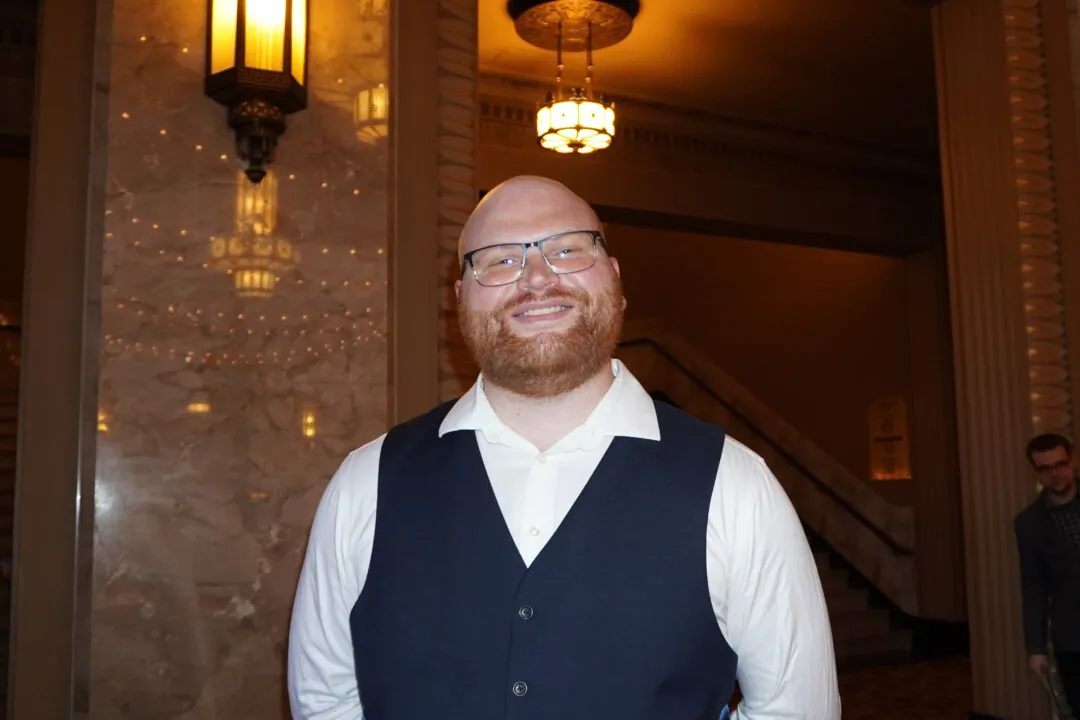 Zachary Strouse enjoyed Shen Yun at the Stifel Theatre in St. Louis, Missouri, on March 16, 2025. (Sally Sun/The Epoch Times)