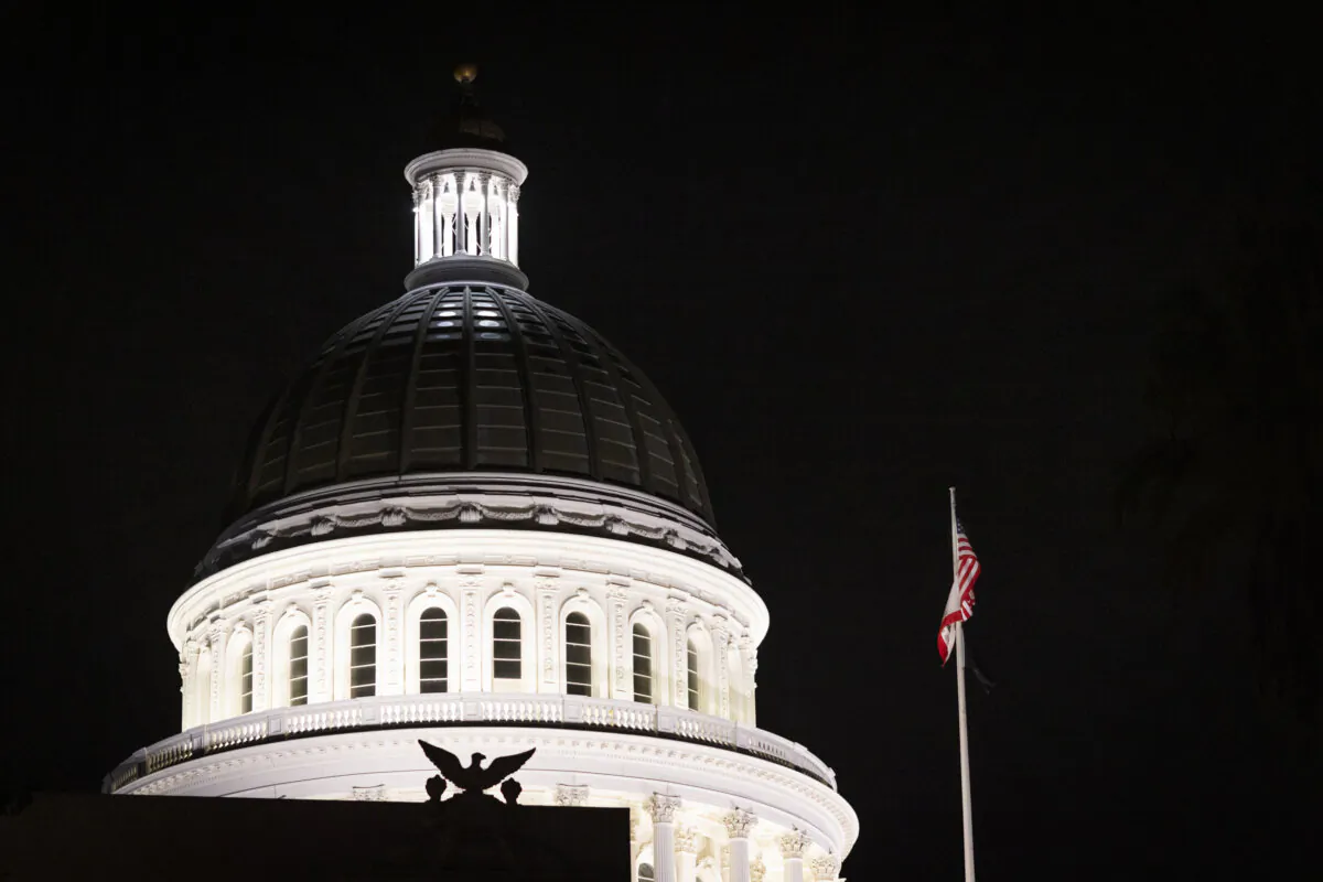 The California state capital building in Sacramento, Calif., on March 16, 2025. (John Fredricks/The Epoch Times)