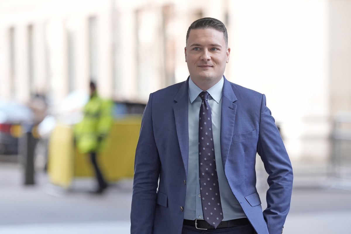 Health Secretary Wes Streeting arrives at BBC Broadcasting House in London, England, on March 16, 2025. (Stefan Rousseau/PA Wire)