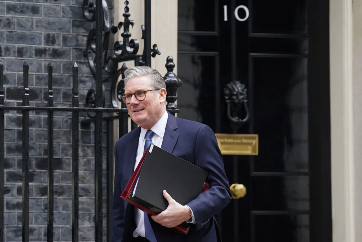 British Prime Minister Keir Starmer at 10 Downing Street in London on March 12, 2025. (Stefan Rousseau/PA via AP)