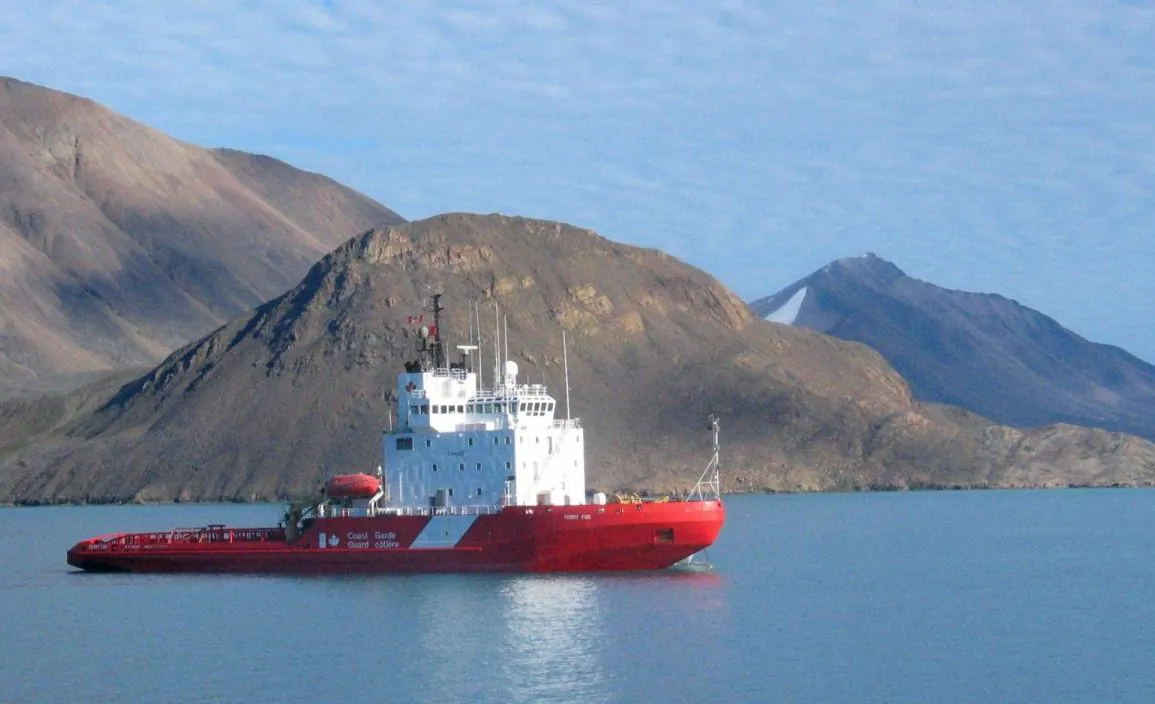 A Canadian Coast Guard icebreaker sits in the waters of Lancaster Sound at the eastern gates of the Northwest Passage, in a file photo. (The Canadian Press/Bob Weber)