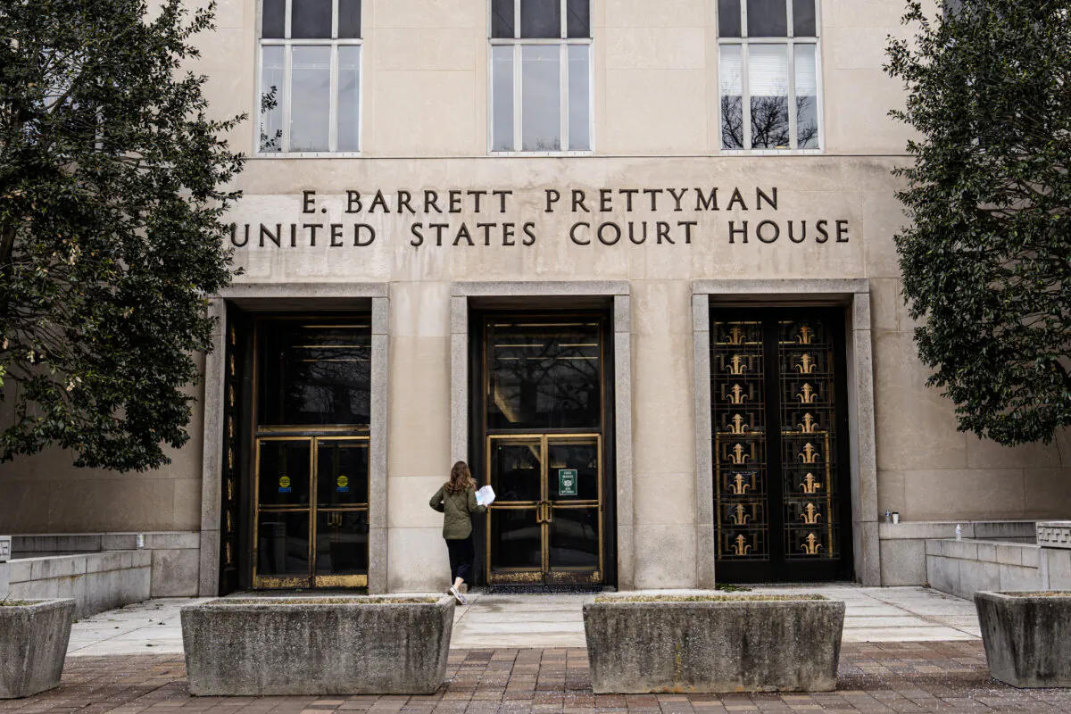 The E. Barrett Prettyman U.S. Court House in Washington on March 18, 2025. (Madalina Vasiliu/The Epoch Times)