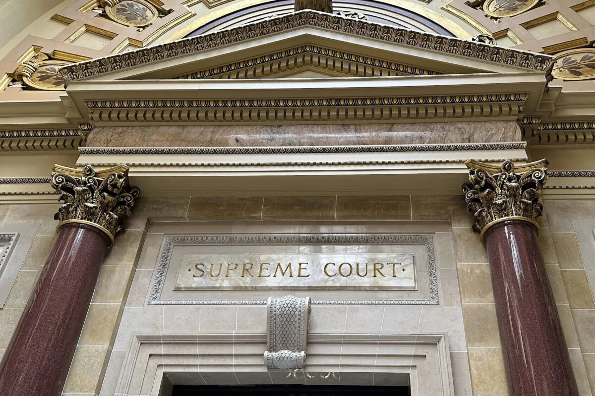 The entrance to the Wisconsin Supreme Court chambers inside the Wisconsin Capitol in Madison, Wis., on March 14, 2024. (Todd Richmond/AP Photo)