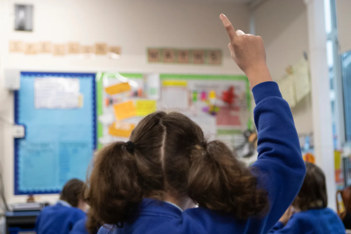 Children at a primary school in Yorkshire, England, on Nov. 27, 2019. (Danny Lawson/PA Wire)