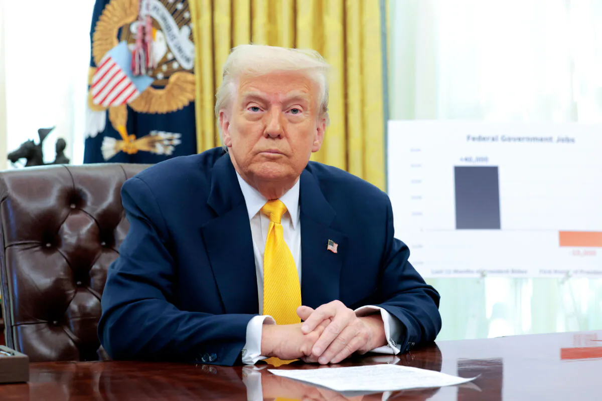 President Donald Trump delivers remarks on the jobs report from the Oval Office at the White House on March 7, 2025. (Anna Moneymaker/Getty Images)