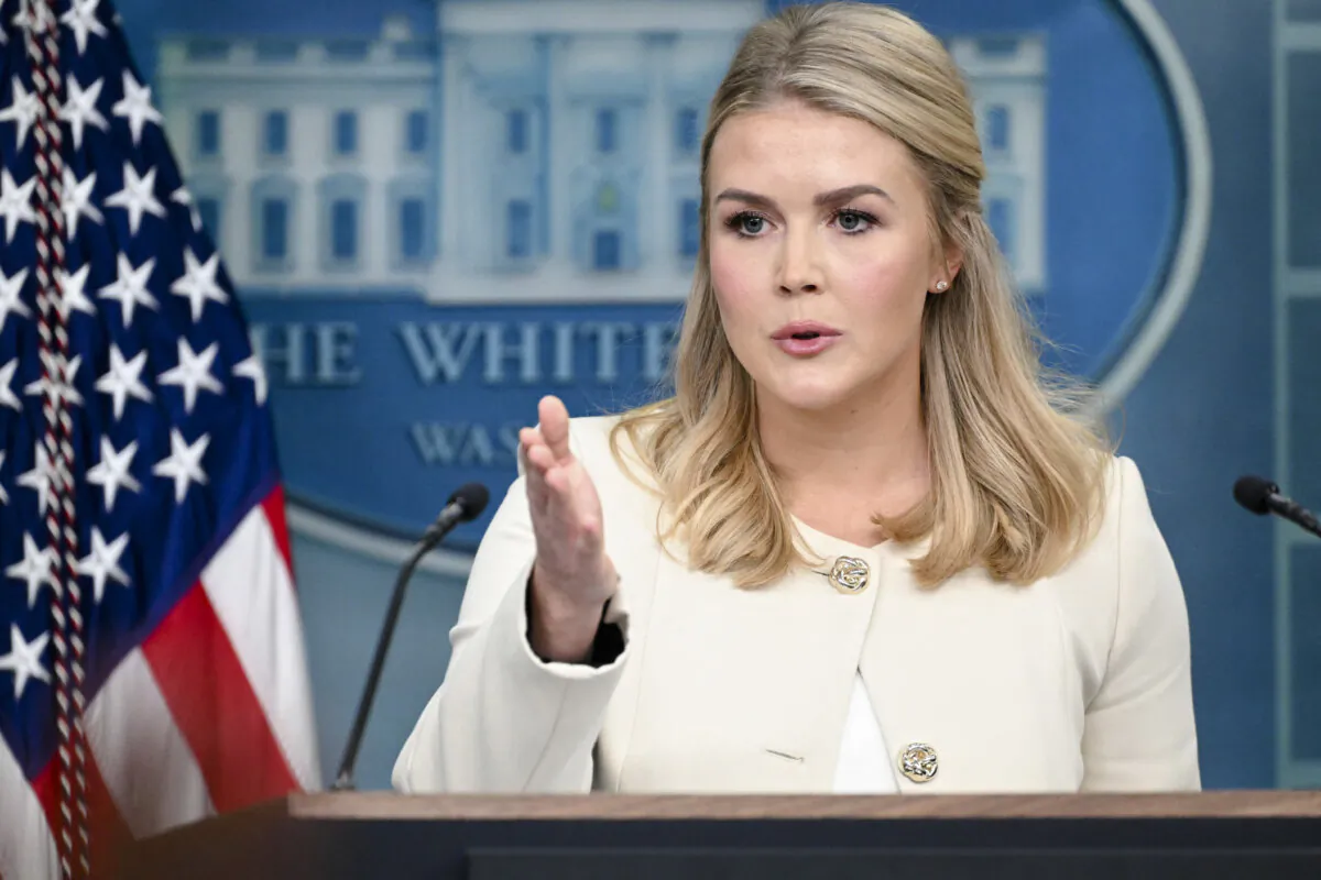 White House Press Secretary Karoline Leavitt speaks during the daily briefing in the Brady Briefing Room of the White House on March 19, 2025. (Mandel Ngan/AFP via Getty Images)