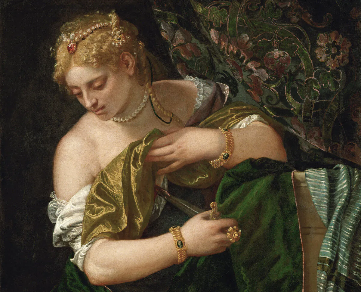 A detail of "Lucretia," circa 1580–1583, by Paolo Veronese. (Public Domain)