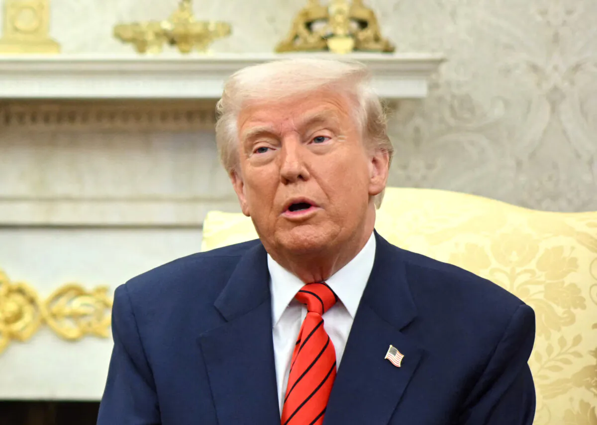 President Donald Trump hosts NATO Secretary General Mark Rutte at the White House on March 13, 2025. (Mandel Ngan/AFP via Getty Images)