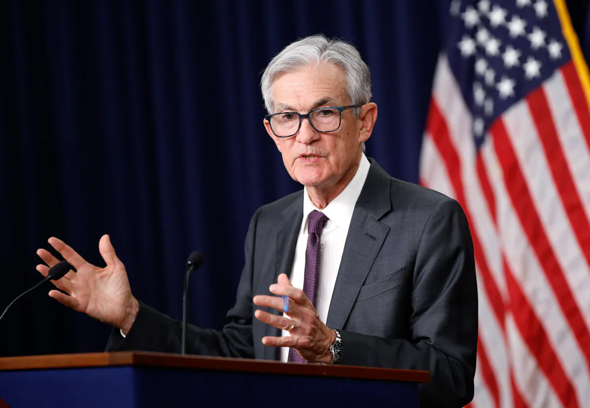 Federal Reserve Chairman Jerome Powell delivers remarks at a news conference at the Federal Reserve in Washington on March 19, 2025. (Kevin Dietsch/Getty Images)