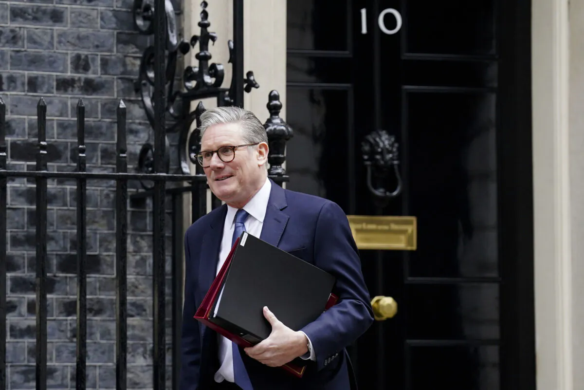 British Prime Minister Keir Starmer at 10 Downing Street in London on Mar. 12, 2025. (Stefan Rousseau/PA via AP)