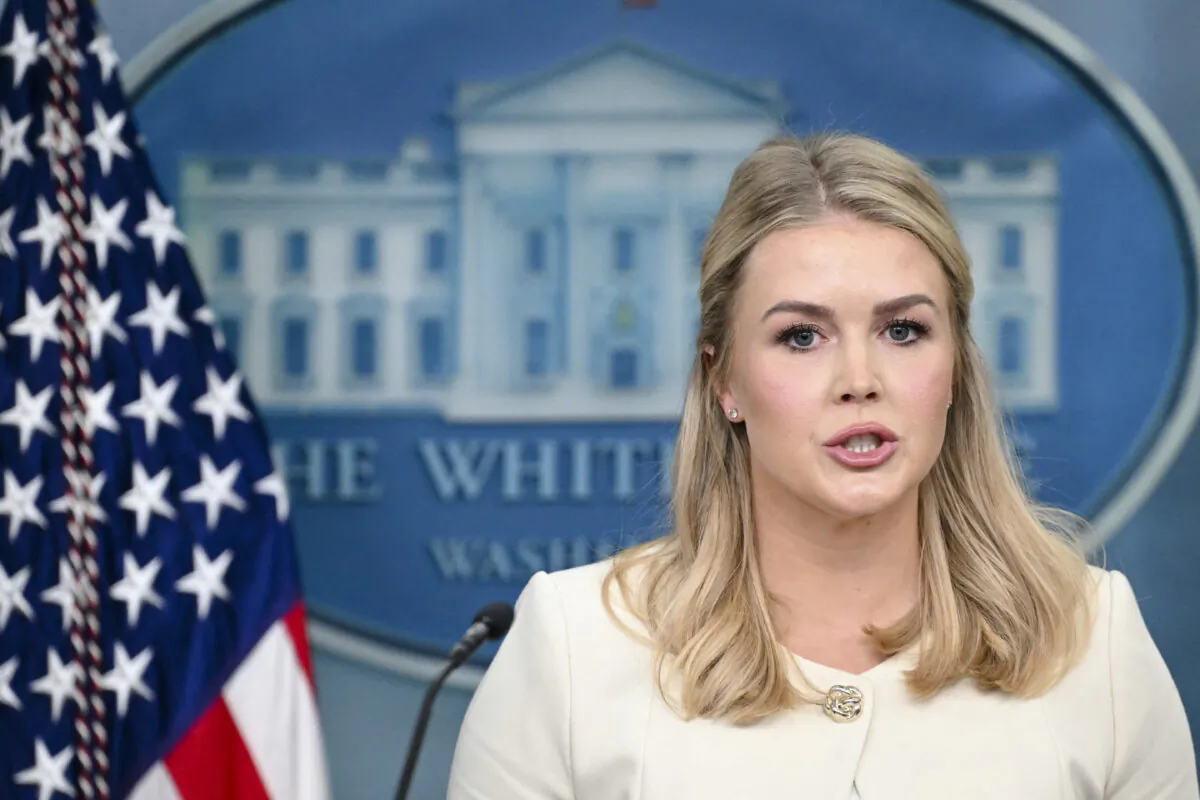White House press secretary Karoline Leavitt speaks during a briefing at the White House on March 19, 2025. (Mandel Ngan/AFP via Getty Images)