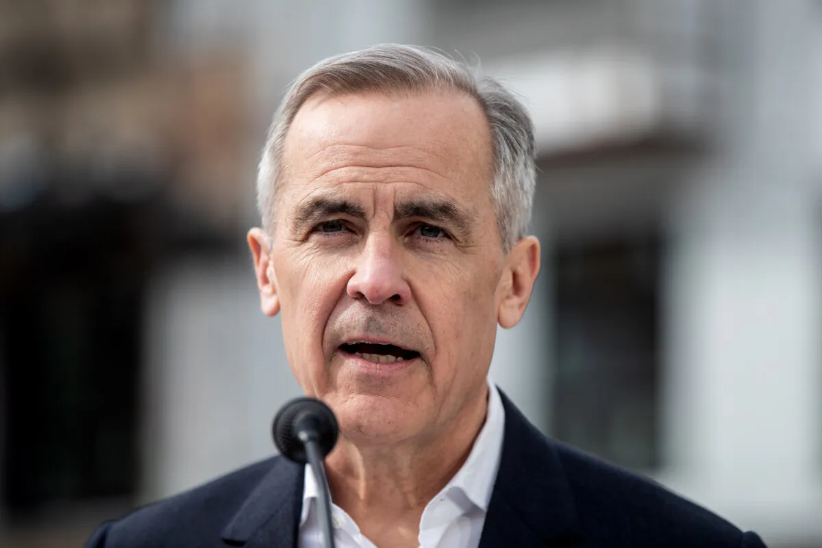 Liberal Leader Mark Carney announces funding for houses during a visit to Edmonton, on March 20, 2025. (The Canadian Press/Jason Franson)