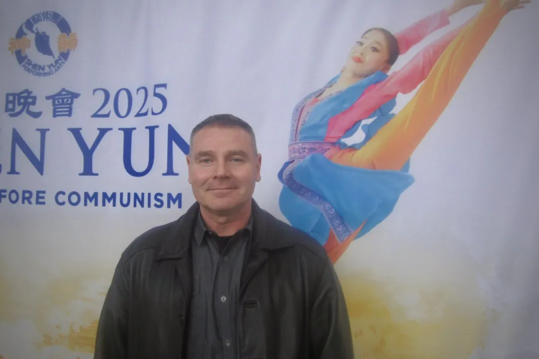 Stephen Carmichael attends Shen Yun at the Living Arts Centre in Mississauga, Ont., on Saturday, March 22, 2025. (Lisa Ou/ The Epoch Times)