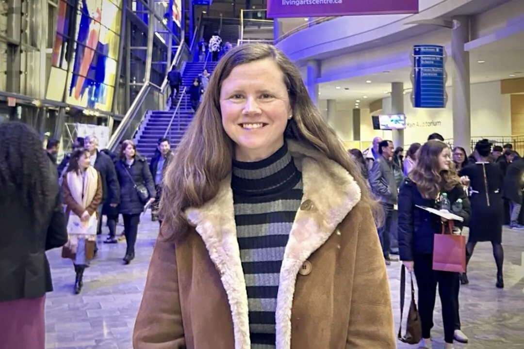 Andrea McKinney enjoyed Shen Yun at the Living Arts Centre in Mississauga, Ontario, on March 22, 2025. (NTD)