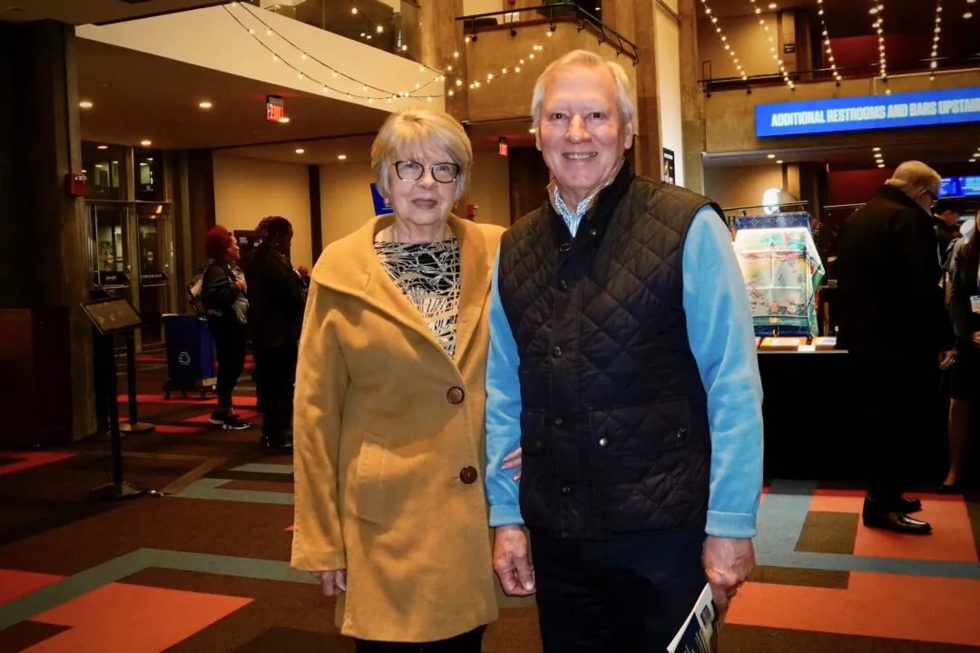 Peggy and Ric Kleine enjoyed Shen Yun's evening performance at the Clowes Memorial Hall on March 22, 2025. (Nancy Ma/The Epoch Times)