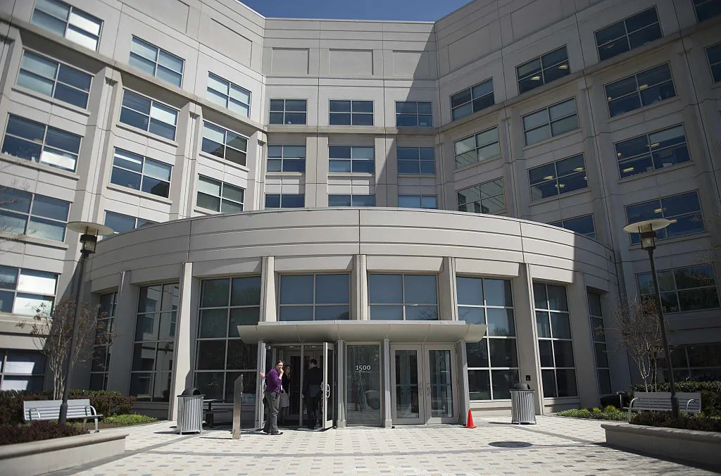 The Liberty Crossing Building, home to the Office of the Director of National Intelligence, in McLean, Va., on April 24, 2015. (Jim Watson/AFP via Getty Images)