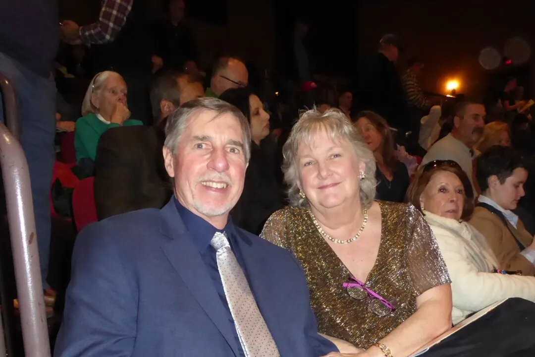Gary and Lucene Droppa at the Shen Yun Performing Arts performance at State Theatre New Jersey on March 23. 2025. (Frank Liang/The Epoch TImes)