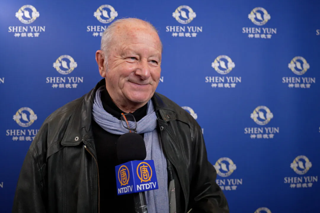 Denis Rivoallan enjoyed Shen Yun at the Corum in Montpellier, France, on March 23, 2025. (NTD)