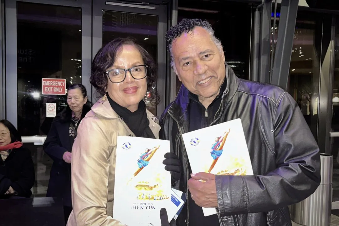 Joanne and Anthony Sherwood enjoyed Shen Yun at the Living Arts Centre in Mississauga, Ontario, on March 23, 2025. (Xinxin Teng/The Epoch Times)